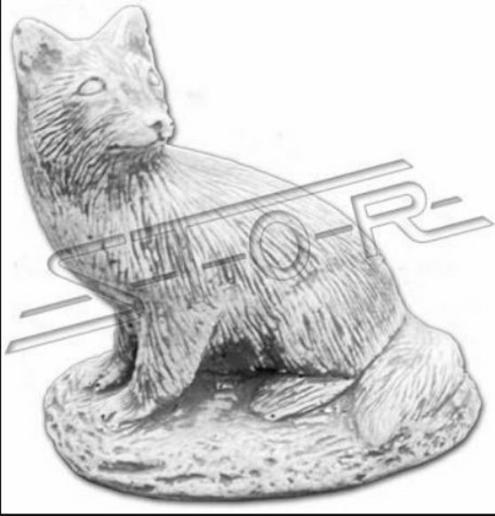 Garten Dekoration Fuchs Terrasse Stein Figuren Figur Deko Statue Skulptur