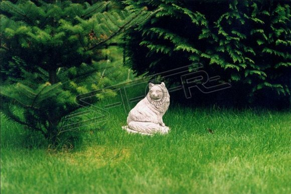 Garten Dekoration Katze Statue Skulptur Figuren Skulpturen Design Figur