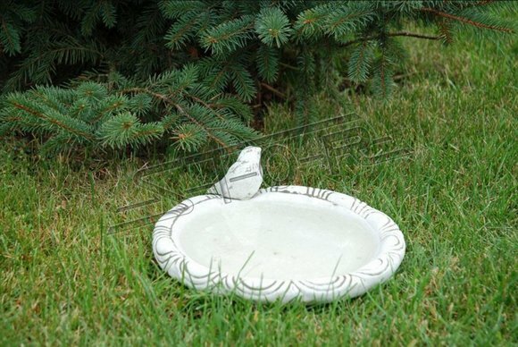 Vogel Tränke Skulptur Design Figur Statue Garten Figuren Statuen Skulpturen