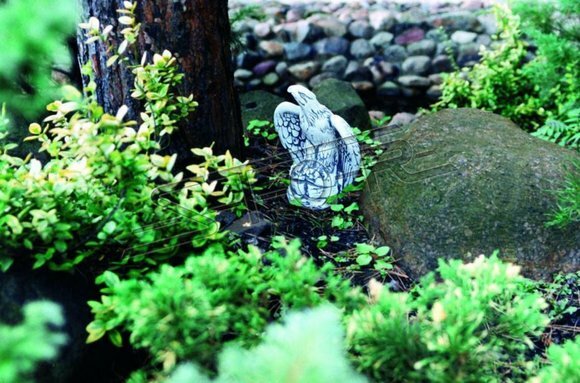 Garten Dekoration Adler Terrasse Stein Figuren Figur Statue Skulptur Vogel