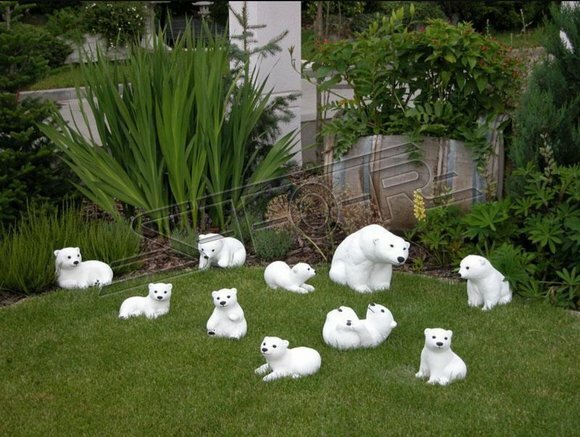 Eisbär Figur Statue Bär Garten Dekoration Figuren Statuen deko Figur Skulptur