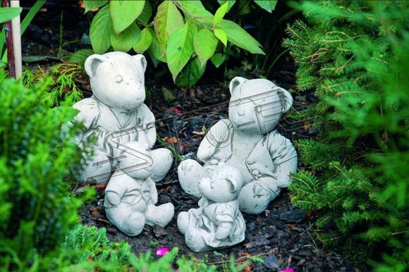 Garten Dekoration Bär Terrasse Stein Figuren Figur Deko Statue Skulptur