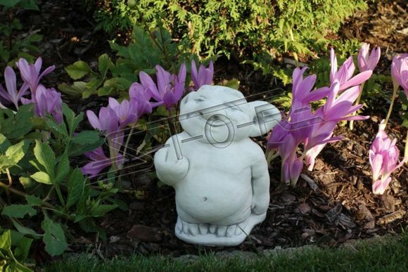 Figur Statue Garten Dekoration Deko Stinkefinger Mittelfinger Statuen S101004