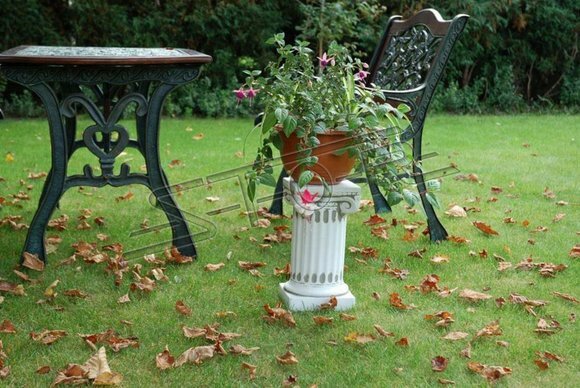 Blumen Säule Ständer Garten Terrasse Dekoration Säulen Statue Figuren