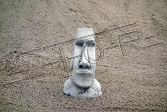 Garten Dekoration Moai Terrasse Stein Figuren Figur Deko Statue Skulptur