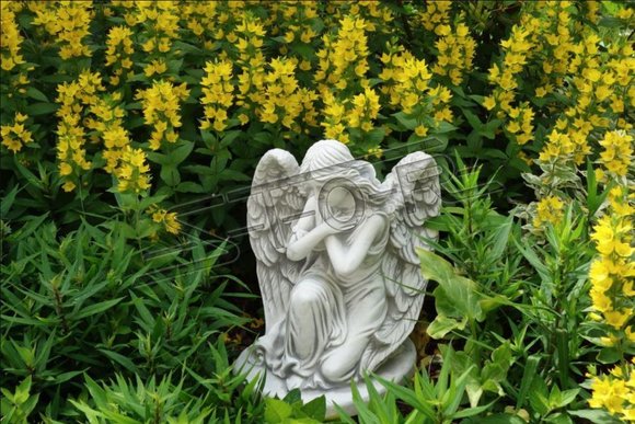 Grabschmuck Grab Stein Dekoration Engel Figur Skulptur Gott Heilig 36cm