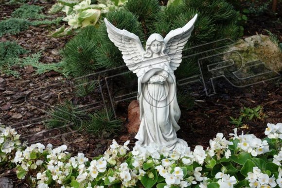 Grabschmuck Grab Stein Dekoration Engel Figur Skulptur Gott Heilig 46cm