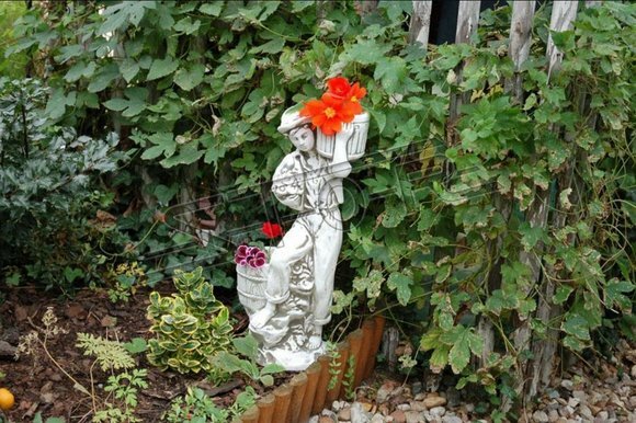 Figur Blumenkübel Pflanz Kübel Dekoration Figur Blumentöpfe Garten Vasen