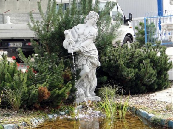 Gartenfigur "Frau Fontaine"140cm Teichfigur Menschen Steinguss Gartendeko