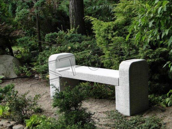 Bank Garten Design Antik Stil Stein Terrassen Möbel Bänke Außen Römische