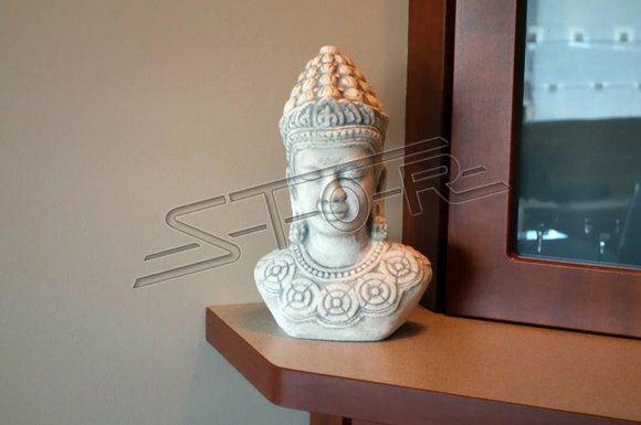 Buddha Skulptur Büste Große Skulptur für Garten und Wohnbereich Kopf
