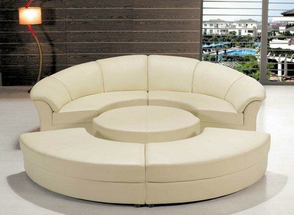 Runde xxl polster wohnlandschaft couch rund eck sofa ledersofa sitz eck garnitur