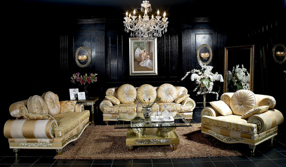 Klassische Sofagarnitur 3+2+1 Barock Rokoko Antik Stil Sofa Couch Couchen SB20