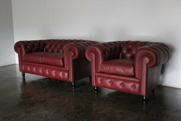Chesterfield Couch Polster 2+1 Sitzer Polstermöbel Sofagarnitur Couchen