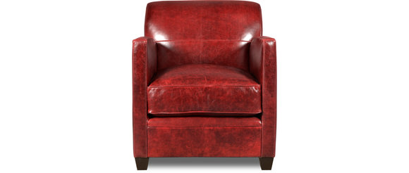 Design Sessel 1 Sitzer Leder Textil Luxuspolster Chesterfield Rot Sessel