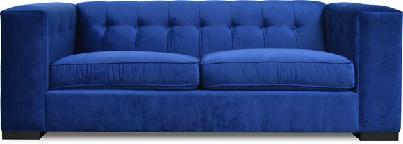 Design Blau Sofa 3 Sitzer Wohnzimmer Stoff Couch Couchen Polster Sofas