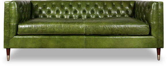 XXL Sofa 3 Sitzer Grün Couch Chesterfield Polster Sitz Garnitur Leder Textil