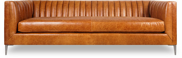 Sofa 3 Sitzer Couch Chesterfield Polster Sitz Garnitur Leder Hellbraun Textil