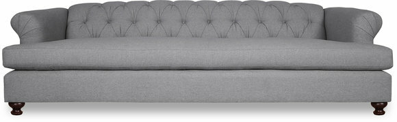 Design Sofa 3 Sitzer Chesterfield Stoff Couch Sofa Polster Sofas Neu Grau