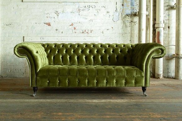 XXL Big Sofa 3 Sitzer Couch Chesterfield Polster Sitz Garnitur Leder Textil