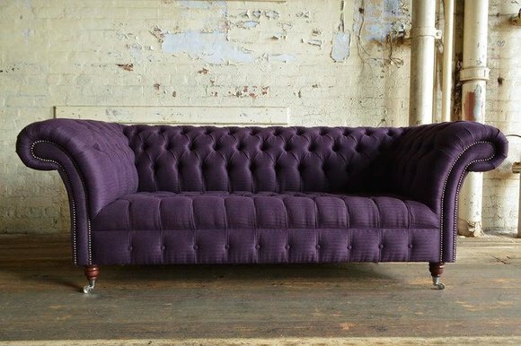 3 Sitzer Chesterfield Polster Sofas Design Luxus Couch Sofa Leder Couchen