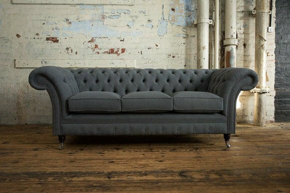 3 Sitzer Chesterfield Polster Sofas Design Luxus Couch Sofa Leder Couchen