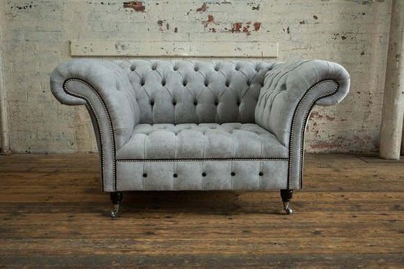 Sessel 1 Sitzer Polstersofas Klassische Chesterfield Stuhl der Premium Klasse