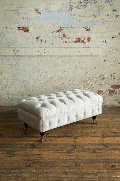 Chesterfield Fußhocker Ottomane Hocker Klassisch Relax Sessel Bank Neu