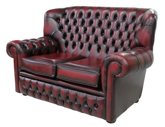 Chesterfield Neu Luxus 2 Sitzer Couch Polster Sofa Premium Kunstleder