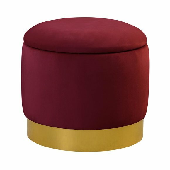 Pouf Fußhocker Rund Sitz Hocker Polsterhocker Sitzhocker Rund Truhen