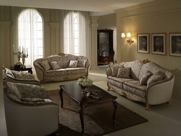 Luxus Klasse 3+2 Italienische Möbel Sofagarnitur Couch Sofa arredoclassic™ Neu