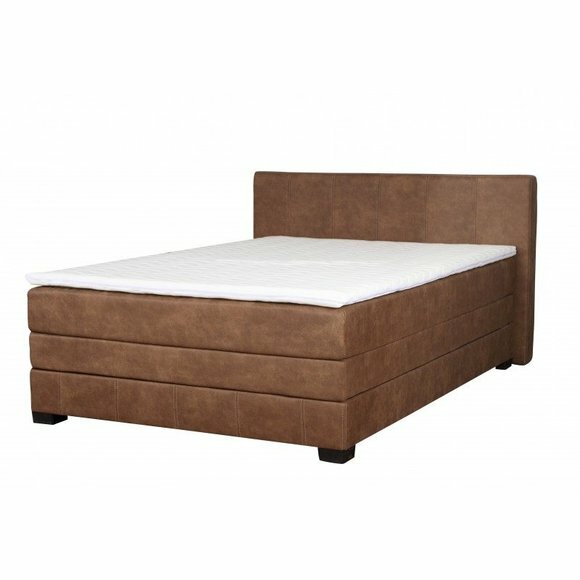 Bett Boxspring Braun Design Bett XXL Big Polster Doppel Betten Hotel Ehe