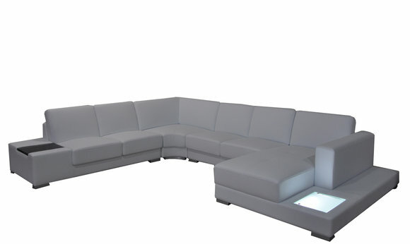 Ledersofa Couch Wohnlandschaft Ecksofa Garnitur Design Modern Sofa