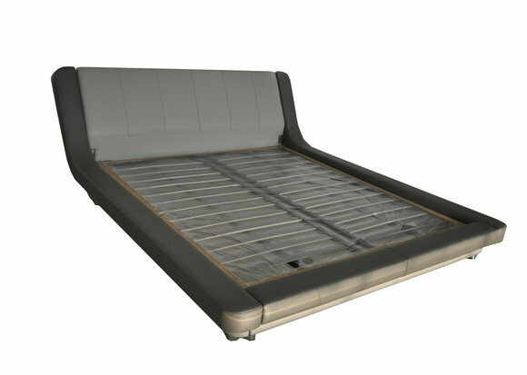 Doppel Luxus Design Leder Bett Polster Betten Moderne Hotel Multifunktion LB8826