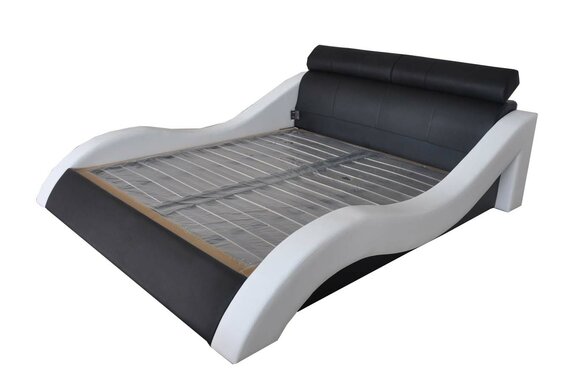 Doppel Luxus Design Leder Bett Polster Betten Moderne Hotel Multifunktion LB8828