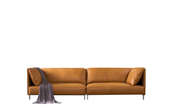 XXL Big Sofa Vier Sitzer Couch Leder Polster Couchen Sofas Sitz Italien Möbel