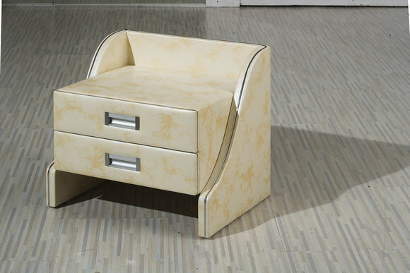 Nacht Tisch Konsole Luxus Klasse Nachttische Beistell Metall Leder Neu