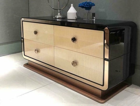 Designer Kommode Anrichte Low Board Side Schrank Wohn Zimmer Regal