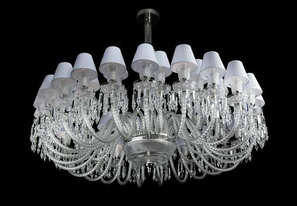 XXL Leuchte 36x Lampen Kronleuchter Palast Villa Leuchten Lampe Kristall