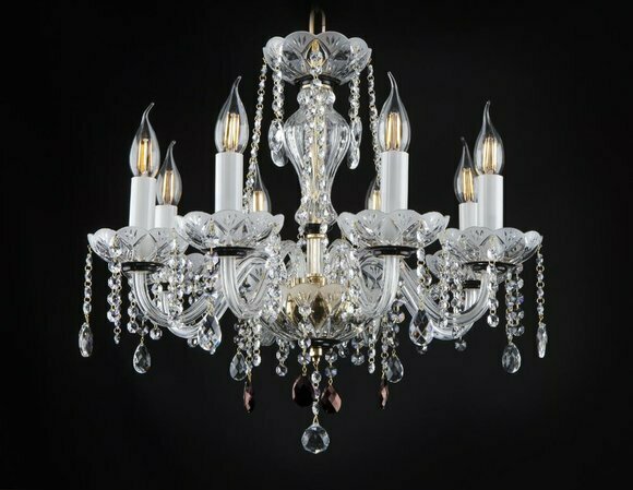 Luster Kronleuchter Kristall Leuchte Bohemia Lampe Deckenleuchte