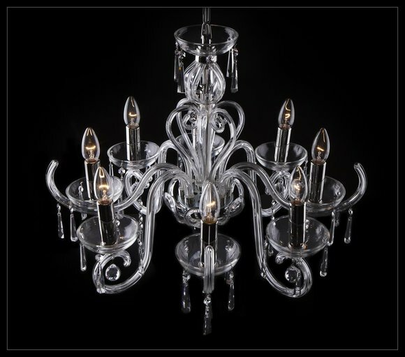 Bohemia Modern Leuchte Decken Leuchte Leuchter Kristall Lampe Kronleuchter