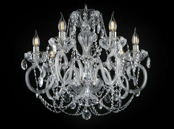 Luster Hänge Lampe Kronleuchter Leuchte Bohemia Lampen Kristall Decken
