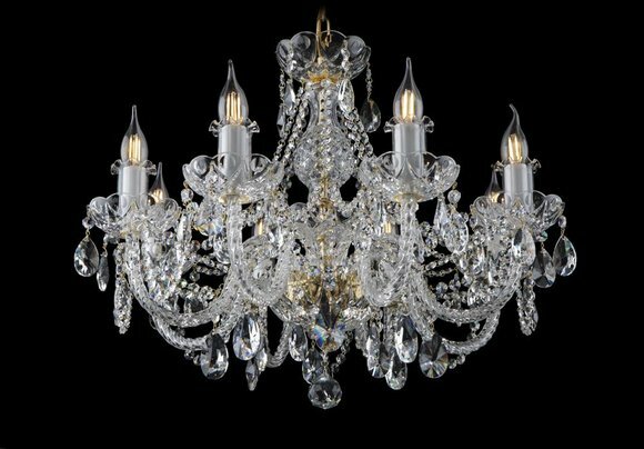 Kron Leuchter Lampe Lampen Kristall Leuchten Beleuchtung Bohemia Leuchte
