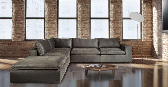 Ecksofa Moderne Sofa Eck Couch Garnitur Design Polster 100% Leder