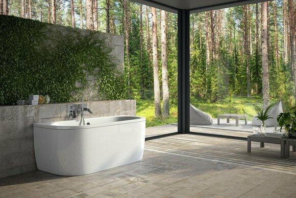 Badewannen Rechteckige Design Rund Badewanne Weiß Moderne Badezimmer