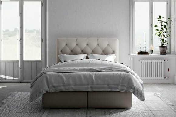 Boxspring Bett Hotel Doppel Leder Luxus Betten Polster Bettkasten Funktion Neu