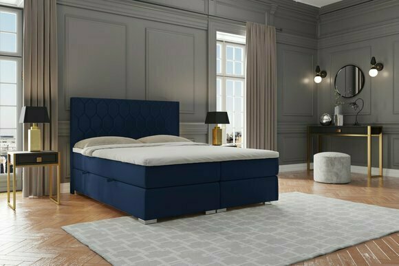 Boxspring Bett Hotel Design Samt Luxus Betten Polster Bettkasten Funktion