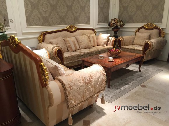 Klassische Sofagarnitur 3+2+1 Barock Rokoko Antik Stil Sofa Couch Couchen 3tlg