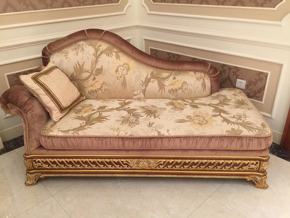 Chaiselongues Antik Stil Sofa Liege Textil Barock Rokoko Couch Liegen