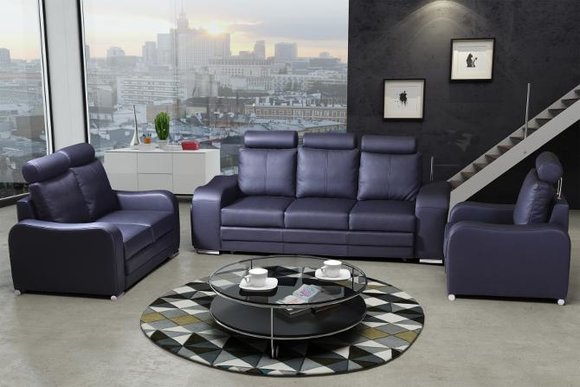 Design Sofa 3 Sitzer Relax Sofas Polster Moderne Dreisitzer Couch 100% Vollleder